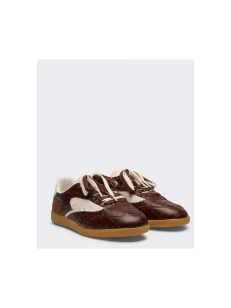 Sneakersy Reternity skórzane brązowe