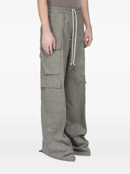 Pantaloni Rick Owens de lână gri