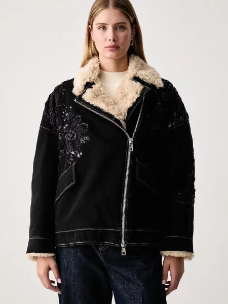Liu Jo De blugi geacă | shearling negru
