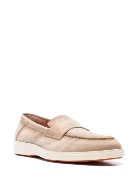 Pantofi loafer Santoni din piele de căprioară