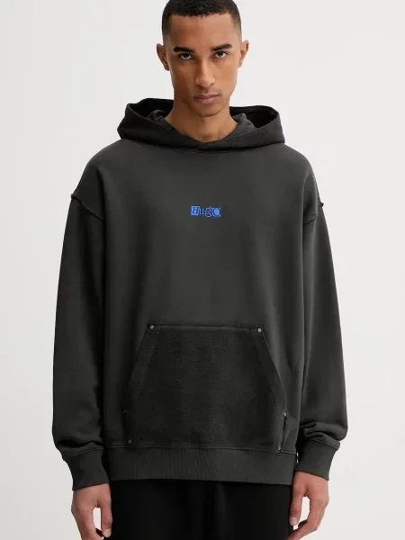 Bluza z kapturem Hugo Blue z kapturem czarna