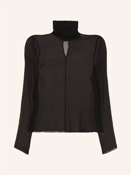 Allsaints Košilová Halenka Kumi Z Hedvábí černá