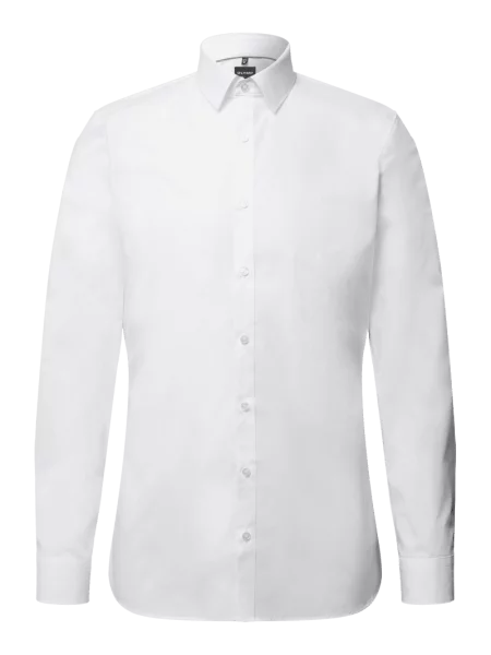 Koszula biznesowa o kroju super slim fit z popeliny Olymp No. Six biała