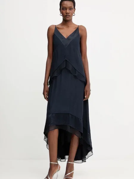 Obleka BOSS mornarsko modra