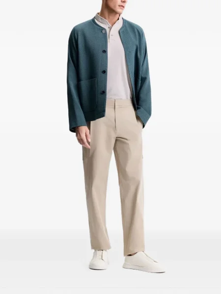 Geacă Shanghai Tang cu model herringbone verde