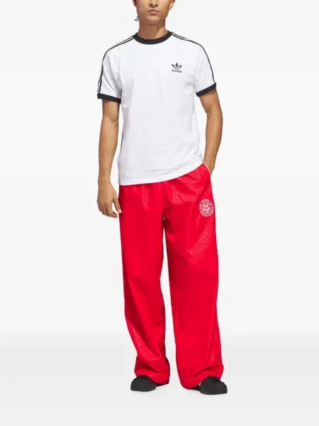 Trčanje majica Adidas od jersey s autogramom crvena