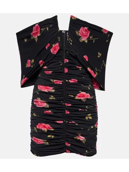 Rochie Magda Butrym cu model floral negru