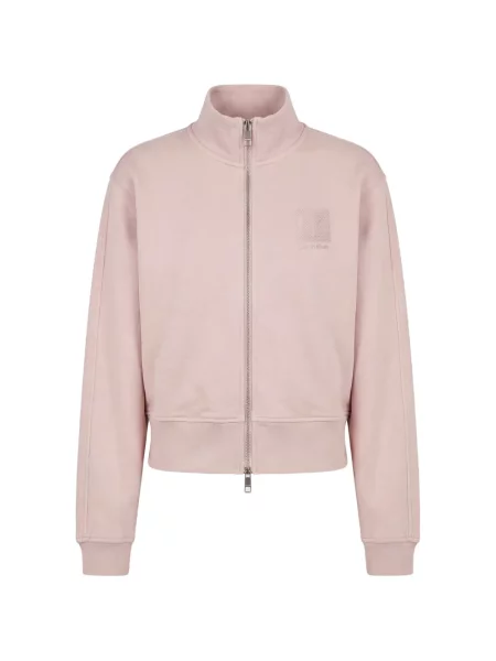 Hanorac cu fermoar Calvin Klein cu broderie roz