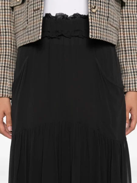 Fusta maxi Marant Etoile cu volane negru