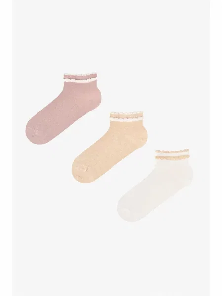 Penti Čarape PENTI Jugendliche Kontrast Baumwollsocken mit Rüschen Paar miks