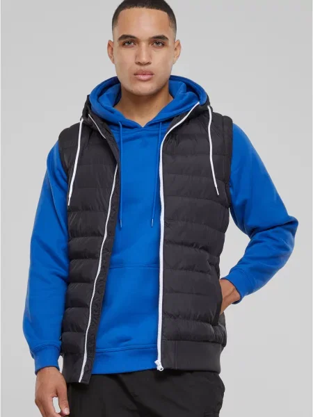 Vestă Urban Classics cu glugă gri