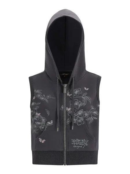 Ed Hardy Mikina True To My Love světle / tmavě / mátová / starorůžová šedá