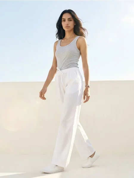 Джинси jogger wide-leg білий