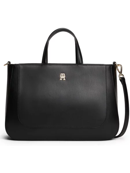 Kabelka Tommy Hilfiger Th Glam Satchel čierna