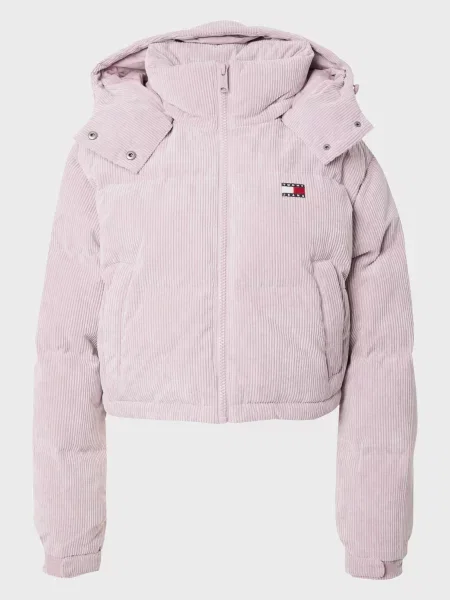 Вельветовая джинсовая куртка Tommy Jeans розовая