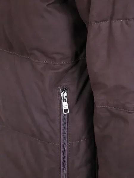 Geacă Giorgio Brato cu glugă maro