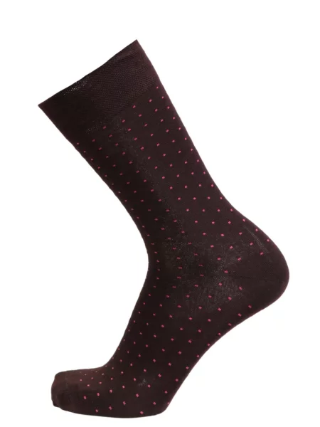 Sokisahtel Șosete MARCO viscose socks with dots' maro