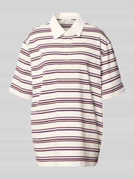 T-shirt z kołnierzykiem polo model Cora' Leger By Lena Gercke biała