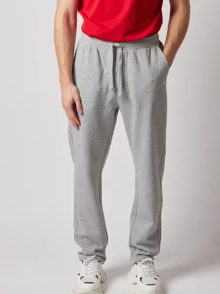 OWN Off With Nature Kalhoty Joggers Felpati Dritti světle šedá