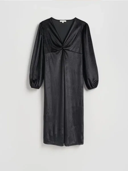 Reserved Rochie maxi drapată negru