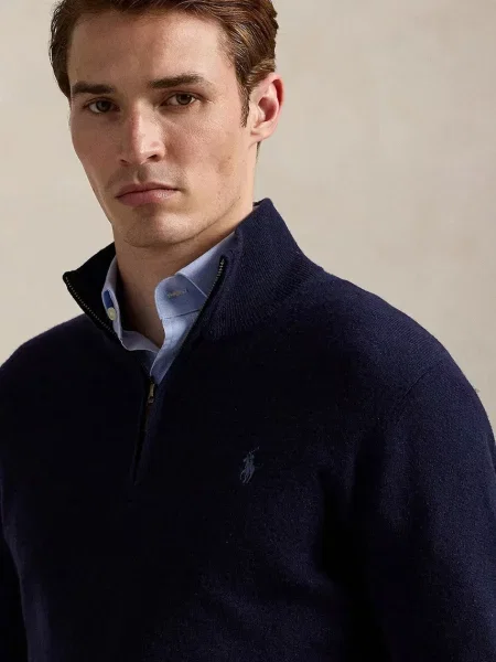 Шерстяной свитер Polo Ralph Lauren синий