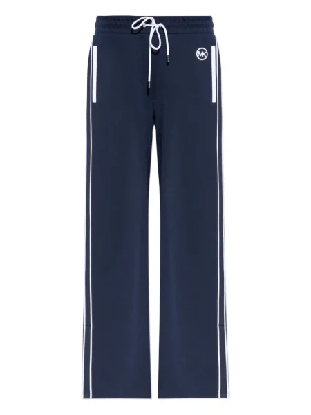 Koszulka Michael Michael Kors w paski z okrągłym dekoltem bez rękawów niebieska