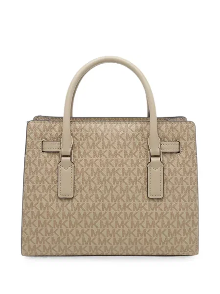 Geantă shopper Michael Michael Kors cu autograf maro