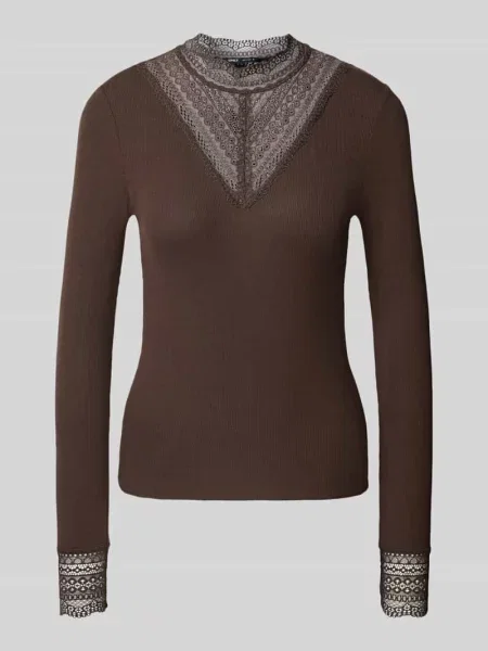 Bluzka z długim rękawem o kroju slim fit z mieszanki model TILDE' Only