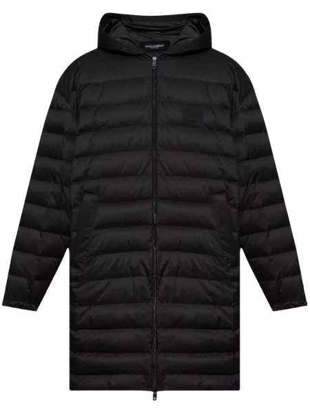 Palton Dolce & Gabbana cu glugă negru