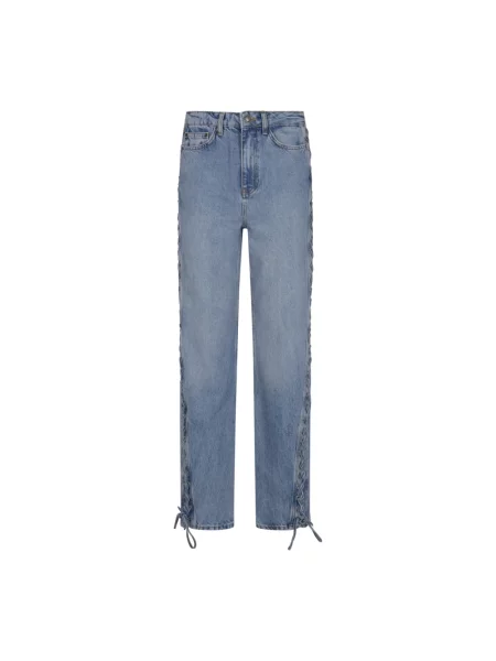 Jeansy Rotate Birger Christensen wiązane niebieskie