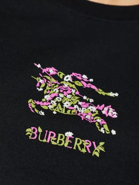 Tricou Burberry cu model floral negru