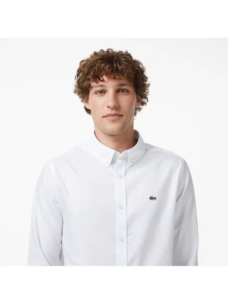 Lacoste Koszula Z Długim Rękawem biały
