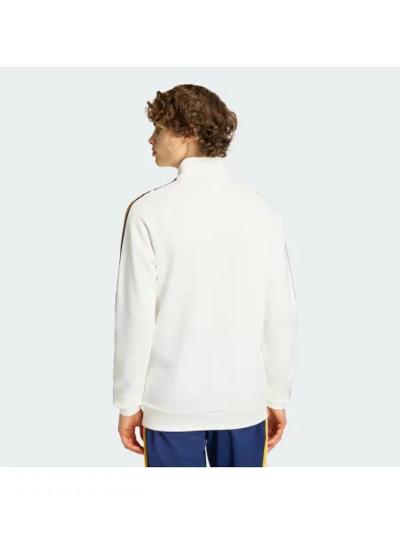 Bluza Real Madryt Originals z suwakiem do połowy długości biała