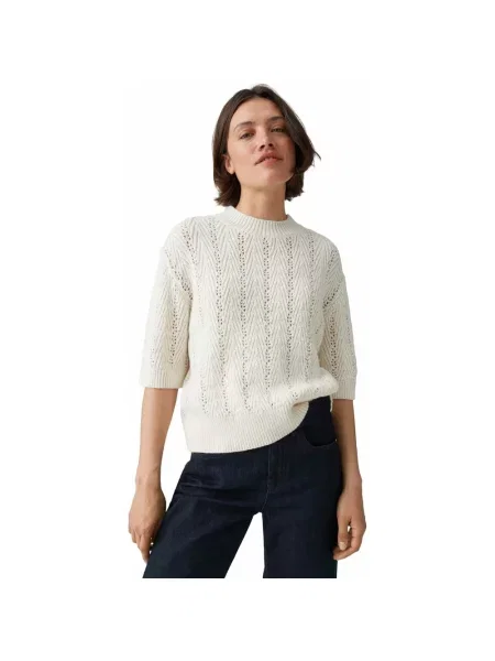 Sweter Opus wełniany biały