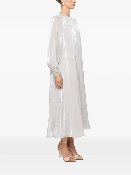 Rochie midi Nissa din șifon gri