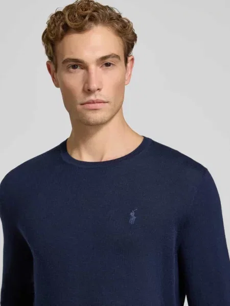 Sweter Polo Ralph Lauren wełniany niebieski