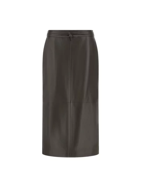 Spódnica skórzana Alberta Ferretti brązowa