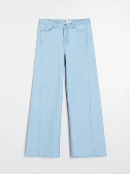 Комфортні джинси wide leg із середньою посадкою синій