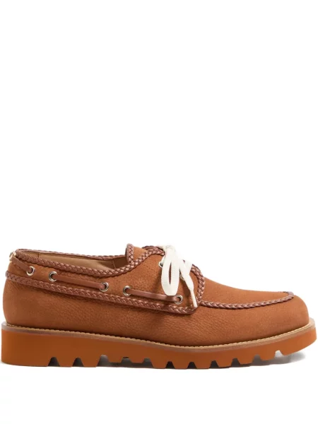 Pantofi loafer Valentino Garavani din piele de căprioară maro