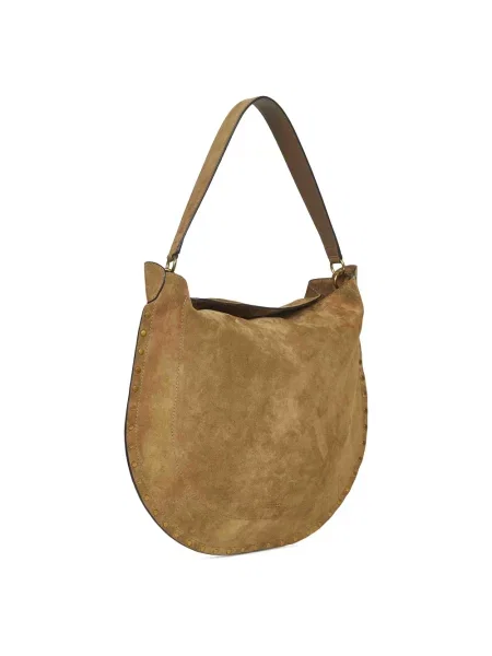 Torebka hobo Isabel Marant skórzana brązowa