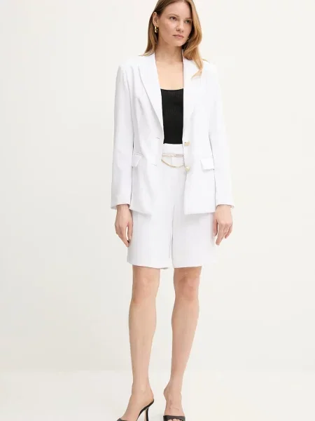 Піджак Fracomina однобортний однотонний білий
