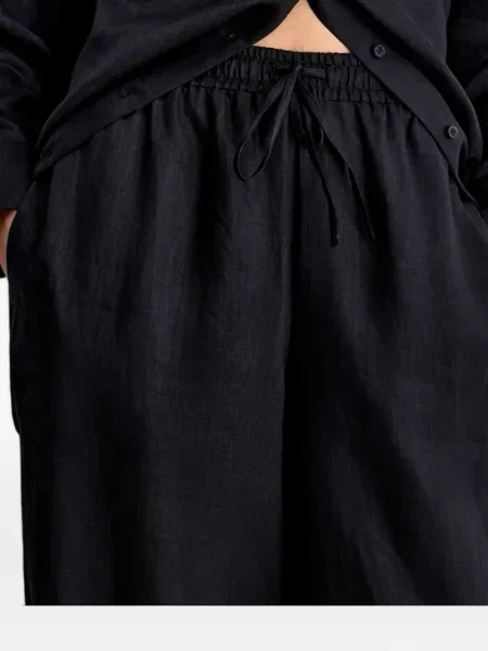 Lniane spodnie 12 Storeez czarne