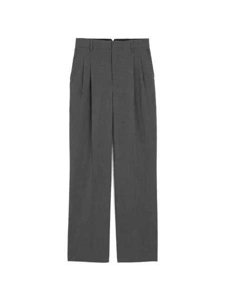 Pantaloni Ami Paris de lână gri