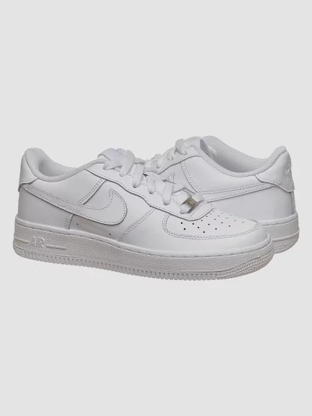 Кожаные повседневные кроссовки Nike Air Force 1 белые