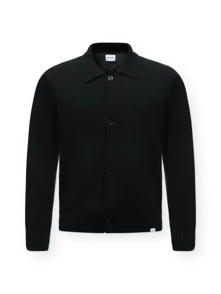 NORSE PROJECTS Kardigán Aldrup' fekete