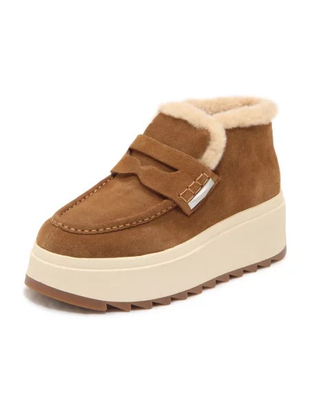 Buty do kostki Ash skórzane brązowe