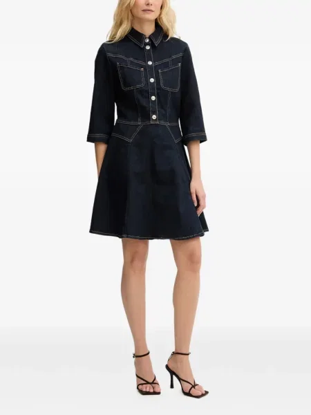 Rochie din denim Morgan albastru