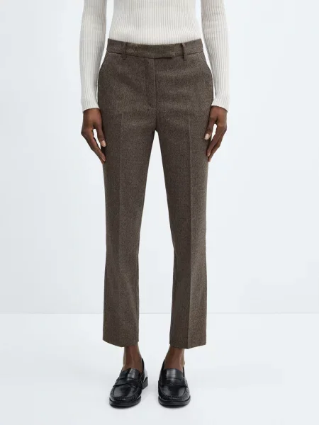 MANGO Джинси мом коричневий