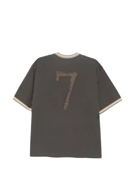 Tricou Croquis cu mâneci scurte cu autograf gri