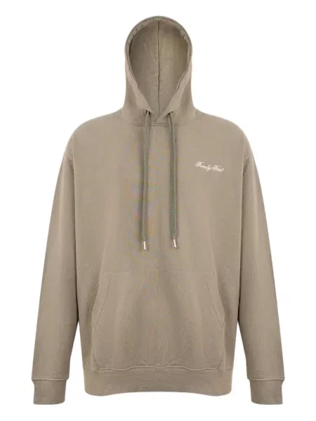 Mikina s kapucí Family First s výšivkou zelená